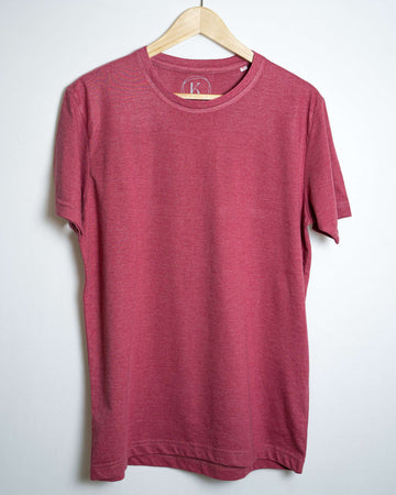 Red Melange Kaash Regular Fit T-Shirt