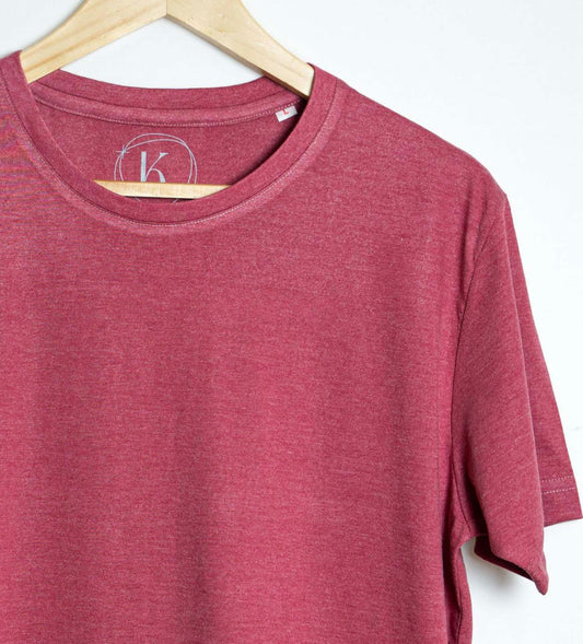 Red Melange Kaash Regular Fit T-Shirt